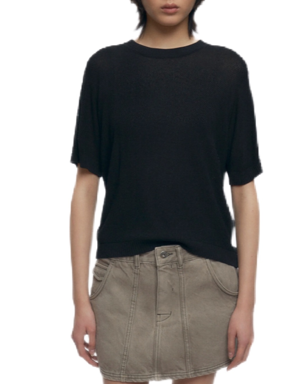 KOTN NWT Black Lightweight Crewneck Mesh Tee Size Medium